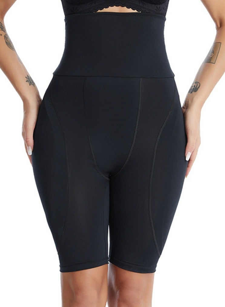 Loquat Great Elasticity Body Shaper Tummy Control Boxer Briefs Solid Color Shapewear Pants for Women Seamless Underwear Black  - Image 1