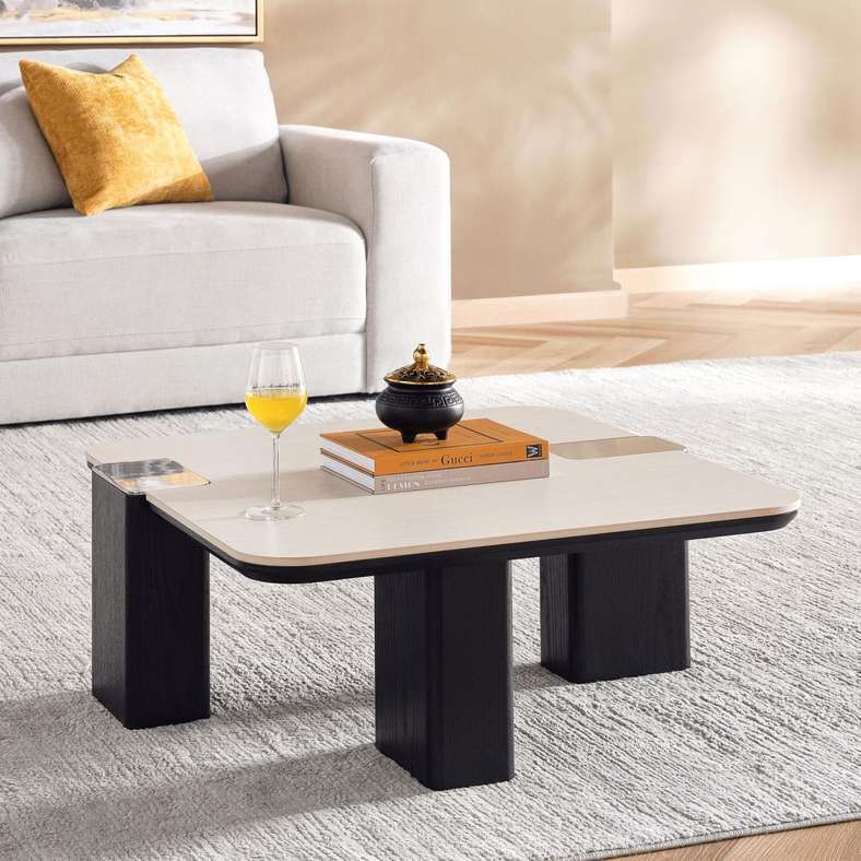 LEMA COFFEE TABLE CERAMIC- BEIGE BLACK