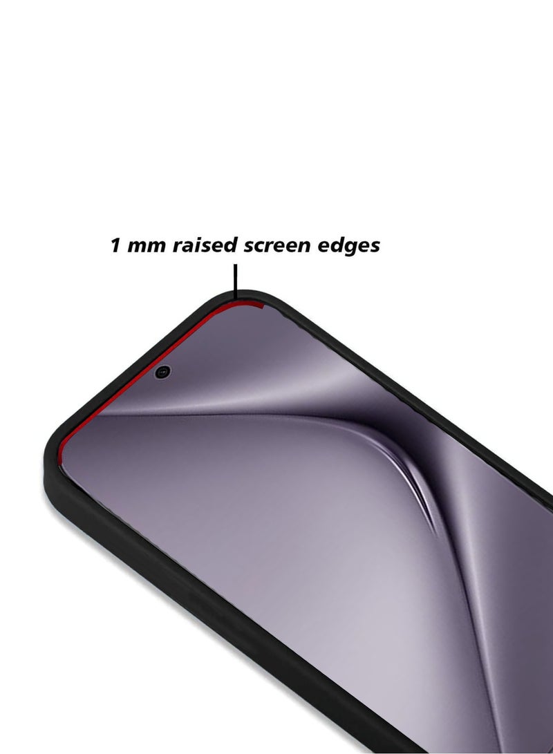 Wtech Silicone PU Leather Texture Luxury Raised Camera Lips Protective Case Cover For Huawei Pura 70 Pro / Pura 70 Pro+ / Pura 70 Pro Plus 5G 2024 Black - Image 3