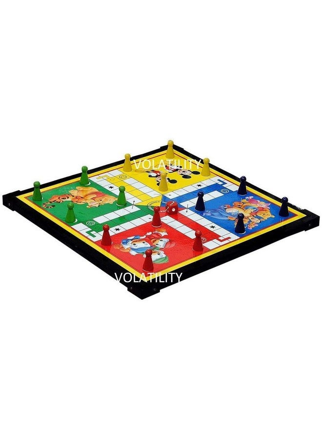 VOLATILITY Wooden Board 12-12 Ludo Snakes & Ladders (Ludo with Coins and dice) - Image 1