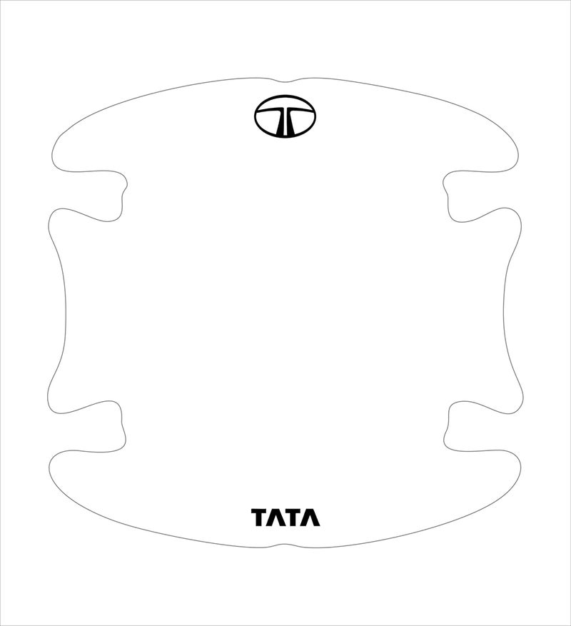 BIG FLAG CARMARK 2D Skin Type Transparent Car Door Handle Cup Scratch Guard Sticker Universal for Specific Brand (Pack of 4) (2DDRVAR) (TATA) - Image 1