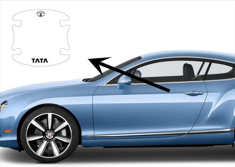 BIG FLAG CARMARK 2D Skin Type Transparent Car Door Handle Cup Scratch Guard Sticker Universal for Specific Brand (Pack of 4) (2DDRVAR) (TATA) - Image 2