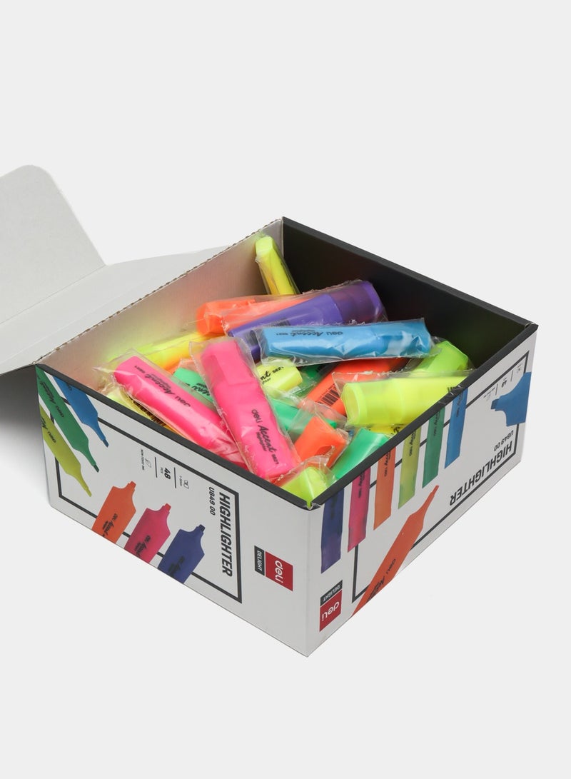 Deli FF23 Highlighter Set Chisel Tip 1~5mm - 48pcs - ideal for studying and note-taking - Image 1