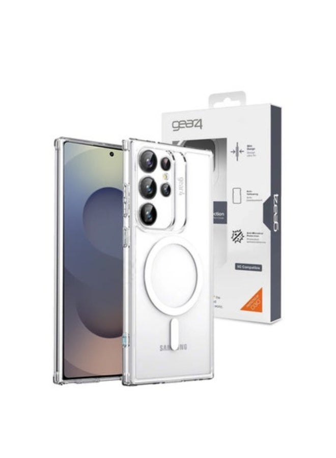 جيرفور غطاء حماية كريستال بالاس D3O كريستالكس شفاف بالكامل مع تقنية ماج سيف فائقة الجودة لهاتف سامسونج جالاكسي S25 ألترا 2025 جير 4 بريميوم بروتكشن سيريز كريستال بالاس D3O كريستالكس بحماية من السقوط - شفاف - Image 1