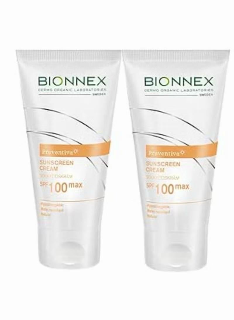 كريم واقي شمس بيونكس بريفينتيفا بعامل حماية SPF 100 كحد أقصى، عبوة من 2
