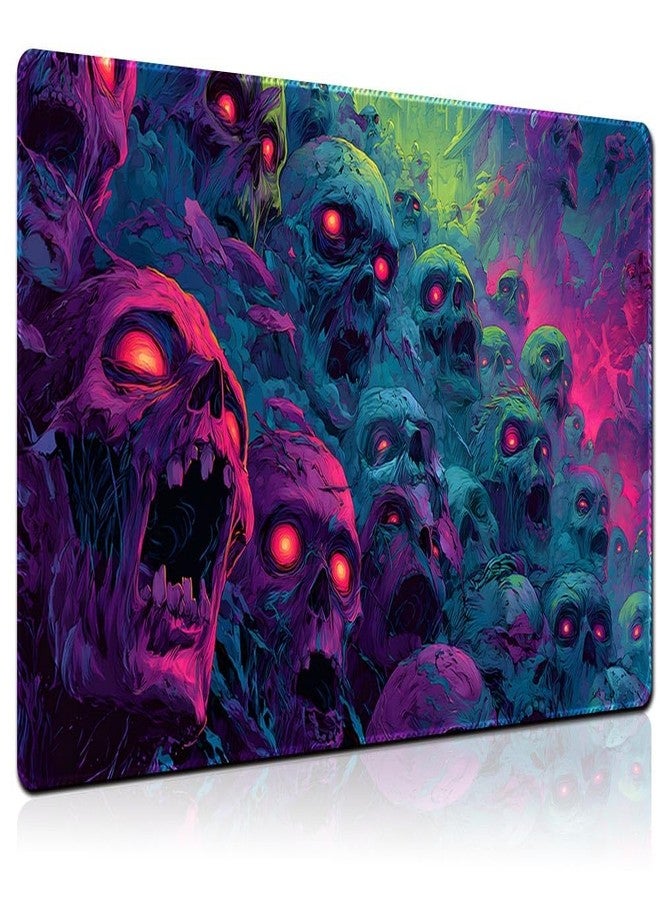 CHUNBAI MTG Playmat 24x14 Inch Desk Mats | Optional Game Zone Layout | Non-Slip Rubber Base | Stitched Edges | Includes Free Storage Bag | for TCG, Board Games, and Desk Mats(Goreveil,Without Zone) - Image 1