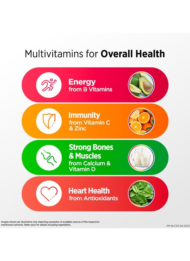 Centrum Men Tablet, World's No.1 Multivitamin with Grape seed extract, Vitamin C & 21 other nutrients for Overall Health, Strong Muscles & Immunity (Veg) 50s  - Image 3