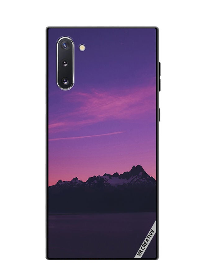 VR CREATIVE Protective Case Cover For Samsung Galaxy Note10 5G Purple Mountain Design Multicolour - Image 1