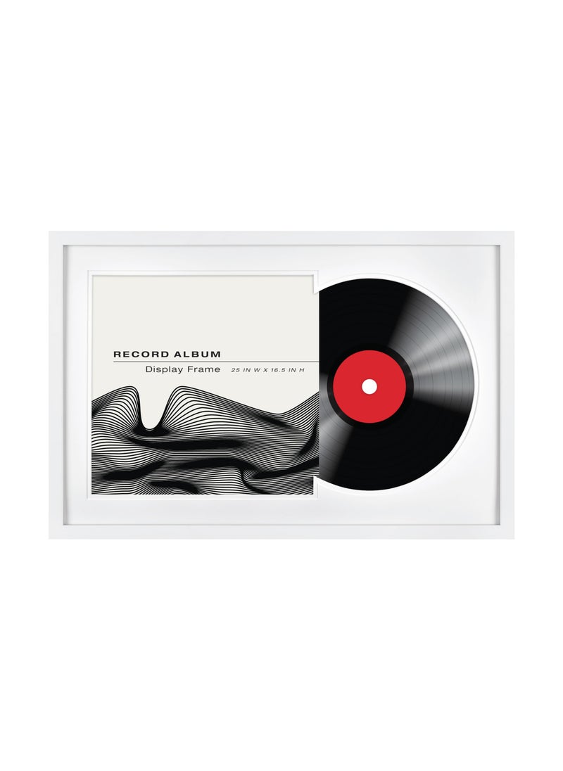 MCS MCS Double Matte Record Album Frame 165x25 Record Frame White Frame for LP Vinyl Record  Jacket Display 1Pack 