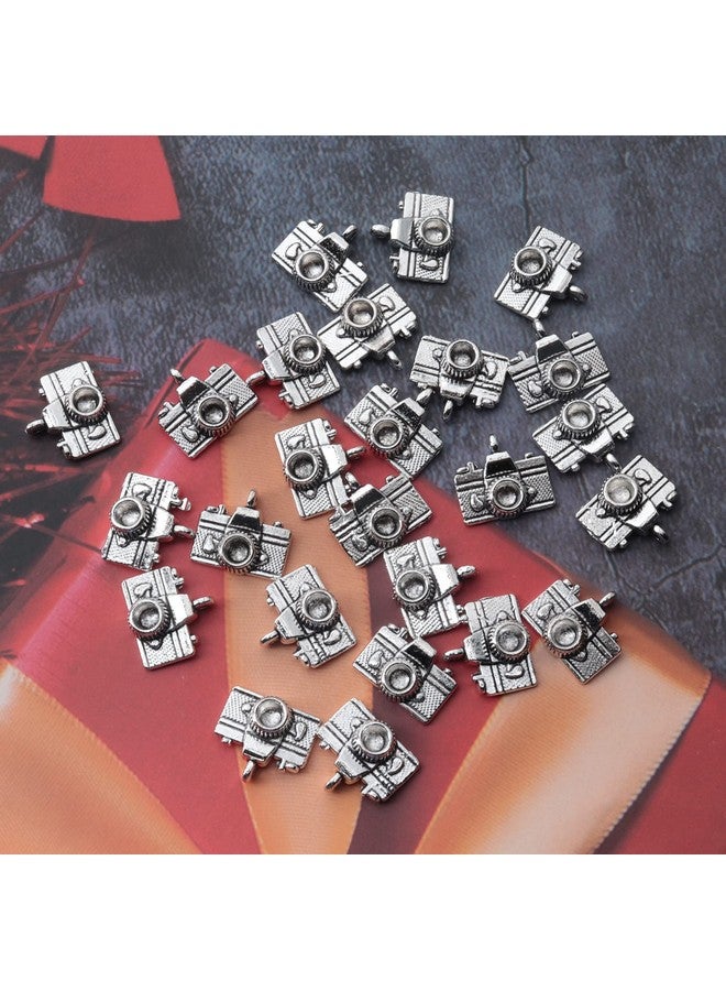 Ruwado 50 Pcs Camera Charms Silver Gold Mini Cute Metal Beading Jewelry Making Kit for DIY Crafting Christmas Gift Idea Necklace Bracelet Earring Keychain Making Supplies Accessories (Silver and Gold) - Image 4