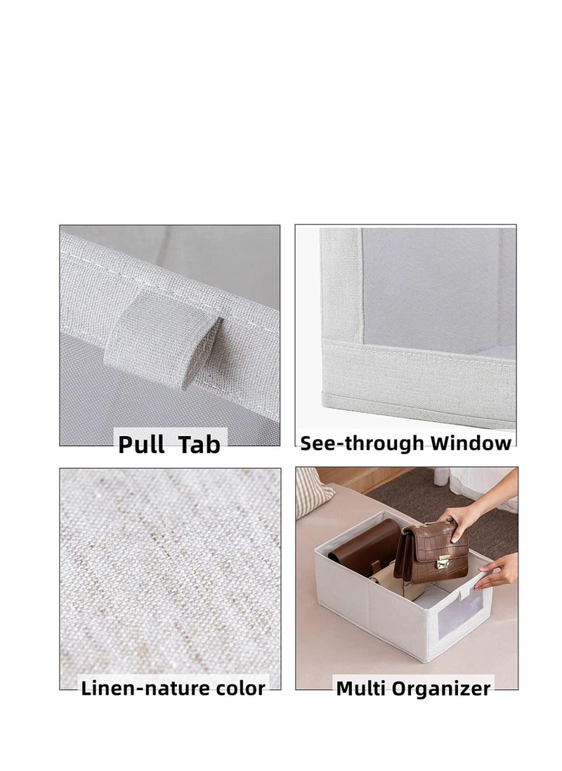 ARCOON - ARCOON Foldable Storage Boxes with Transparent Window Storage Clothes Wardrobe, Closet, Shelves Organiser Cloth Storage Bin for Home Office & Living Room - Image 1
