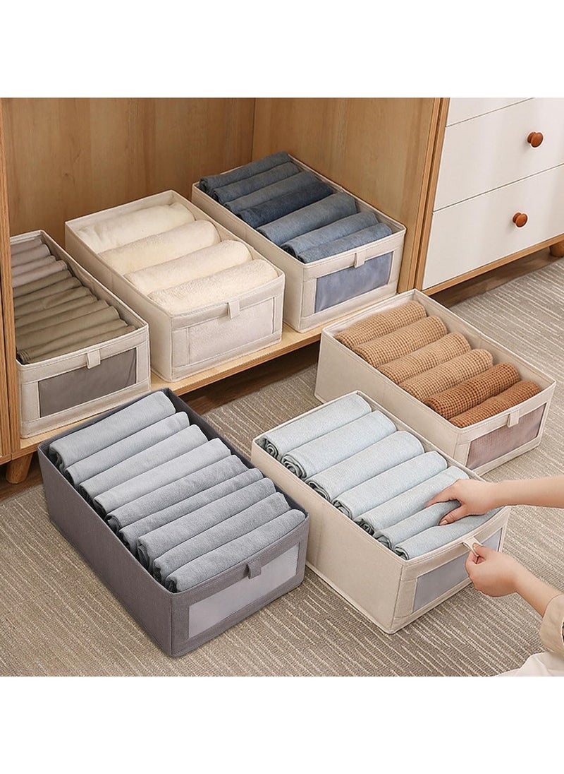 ARCOON - ARCOON Foldable Storage Boxes with Transparent Window Storage Clothes Wardrobe, Closet, Shelves Organiser Cloth Storage Bin for Home Office & Living Room - Image 1