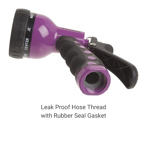 Dramm® Revolver Heavy Duty 9-Pattern Garden Hose Nozzle – Adjustable Metal Spray Gun with Thumb-Control Flow & Ergonomic Grip – Orange - Image 4