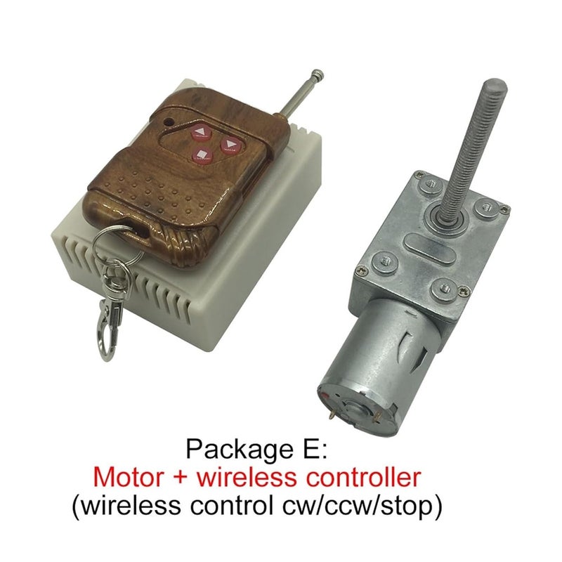 12V DC Worm Gear Motor 50MM M6 Screw Shaft Customizable Reduction Motor Package A 2RPM - Image 5