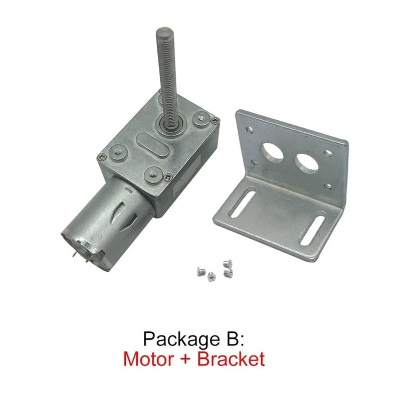 12V DC Worm Gear Motor 50MM M6 Screw Shaft Customizable Reduction Motor Package A 2RPM - Image 4
