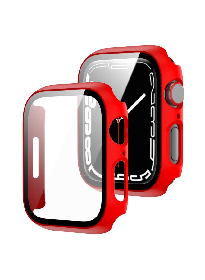 Neutral For Apple Watch10 Full Series Apple Watch Case Pc Frosted Oil Spray Tempered Film All-in-one Case - Image 1