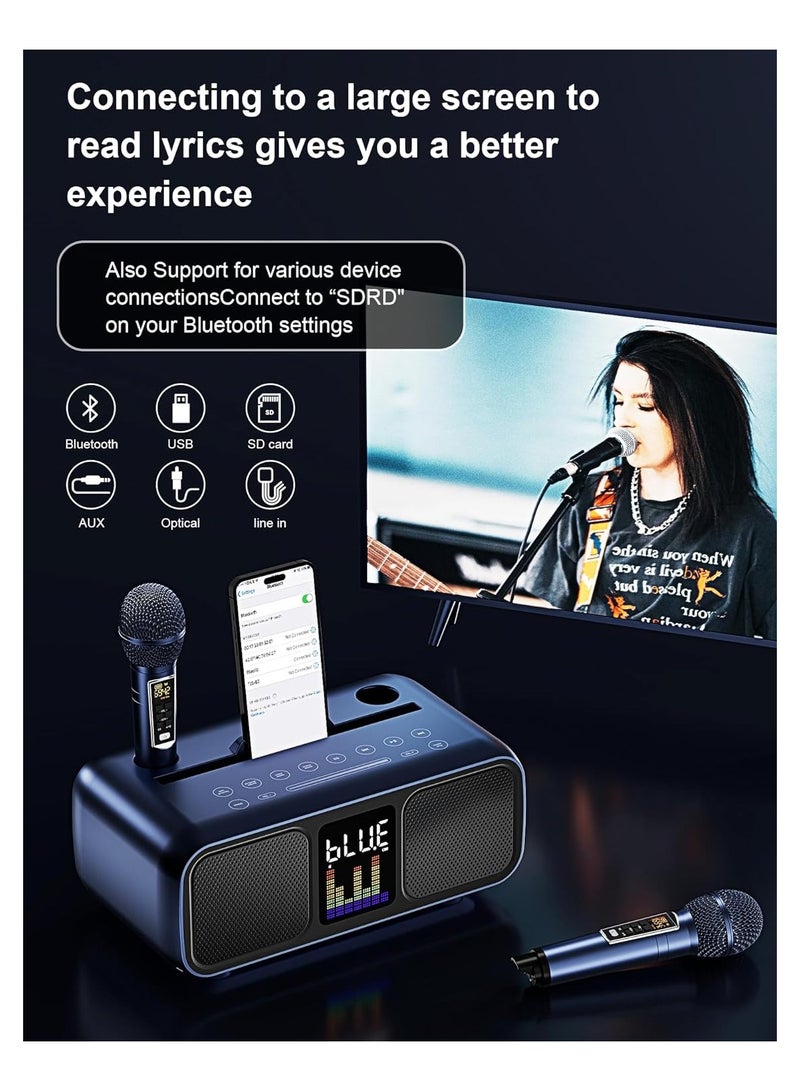 سمارت بيري S39 Pro مكبر صوت كاريوكي محمول لاسلكي يعمل بالبلوتوث وميكروفون مزدوج - Image 3