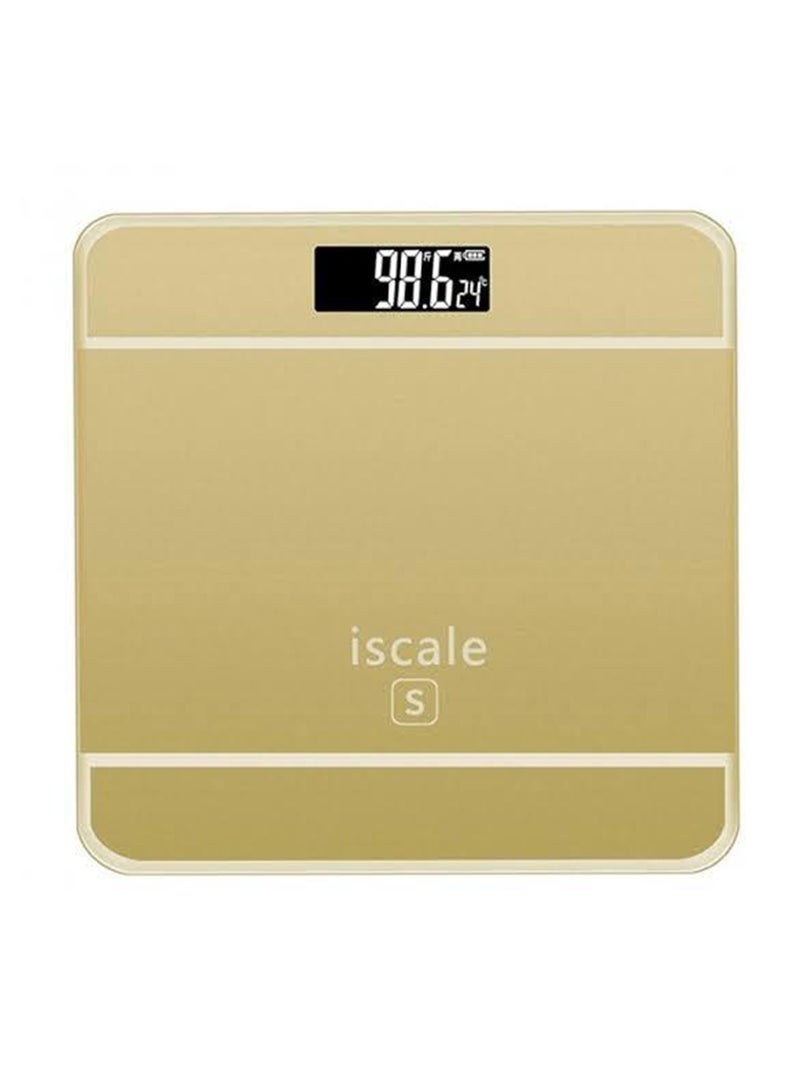 Iscale Body Weight Digital Scale with LCD Display Screen-Gold