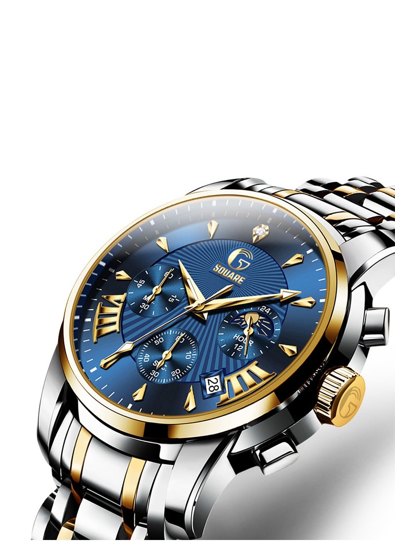 Gsquare Men's Analog Quartz Blue Dial Stainless Steel Watch-2892  - Image 2