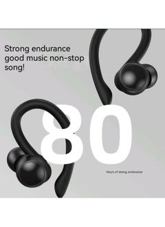 Neutral T82 Ear Hanging True Wireless Bluetooth 5.3 Earphones Low Latency Fast Charging IP54 Waterproof Black Charging Box Earphones  - Image 2