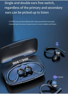 Neutral T82 Ear Hanging True Wireless Bluetooth 5.3 Earphones Low Latency Fast Charging IP54 Waterproof Black Charging Box Earphones  - Image 5