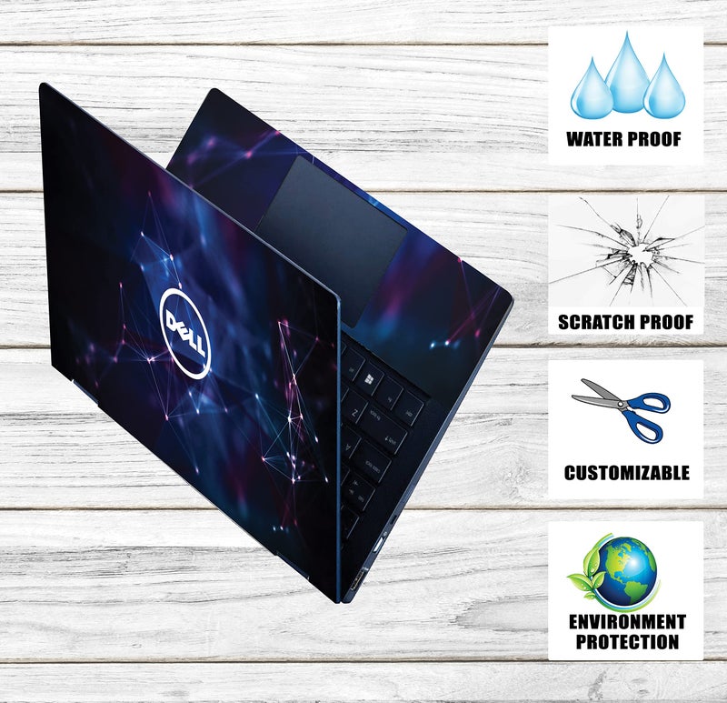 Inkykart Pattern D3 Top+Wrist Pad Vinyl Laptop Skin/Sticker/Cover for 15 to 15.6 Inches Laptops Laminated-Removable-HD Quality Compatible for Dell.(15x10 Inches) - Image 2