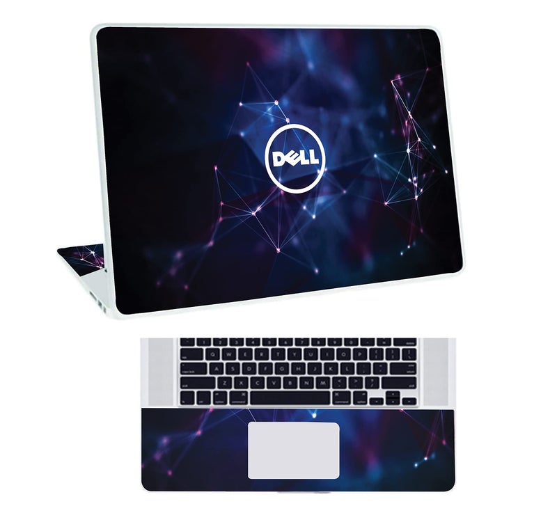 Inkykart Pattern D3 Top+Wrist Pad Vinyl Laptop Skin/Sticker/Cover for 15 to 15.6 Inches Laptops Laminated-Removable-HD Quality Compatible for Dell.(15x10 Inches) - Image 1