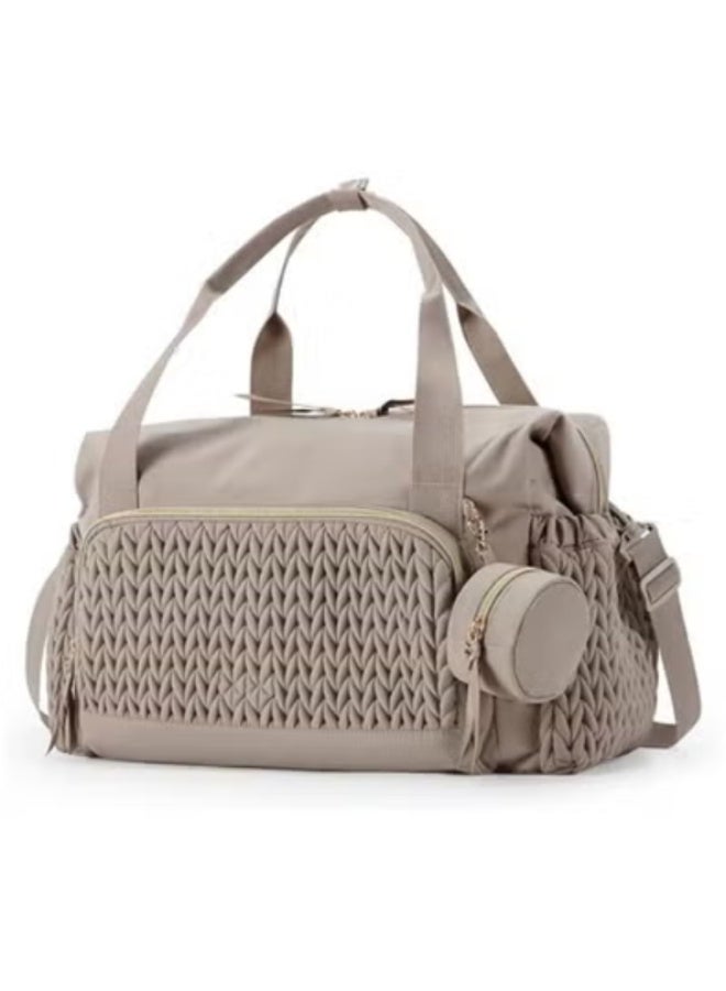 Diaper Bag Backpack for Mom - Large Capacity Hospital Bag for Delivery, Baby Travel Tote with Insulated Bottle Pocket & Wipes Case, Waterproof Handbag