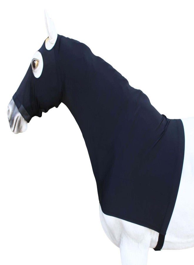 Professional Equine Medium Horse Comfort Stretch Spandex Neck Hood Mane Stay Black 521MW04BK - Image 2