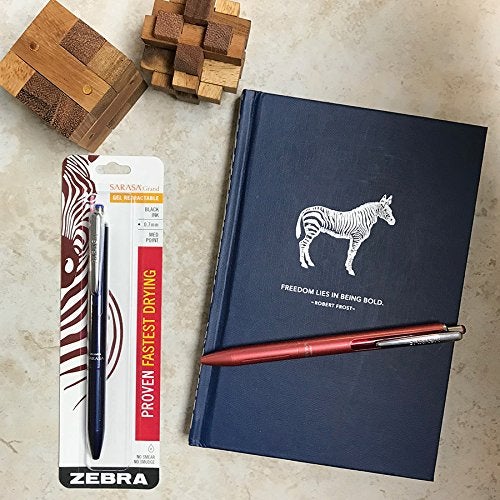 Zebra Pen قلم زيبرا بن ساراسا غراند، قلم حبر جل قابل للسحب، برميل أزرق داكن، نقطة متوسطة، 0.7 مم، حبر أسود، عبوة واحدة (45211) - Image 4