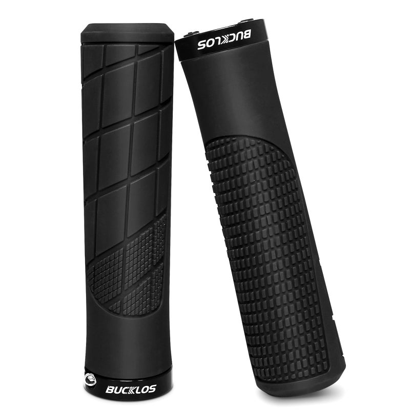 BUCKLOS Single Lock on Bike Handlebar Grips - Mountain Bike MTB Handle Bar Grips Anti-Slip Bicycle Handle bar Grips for MTB, BMX, Scooter, Beach Cruiser, Folding Bike - Image 2
