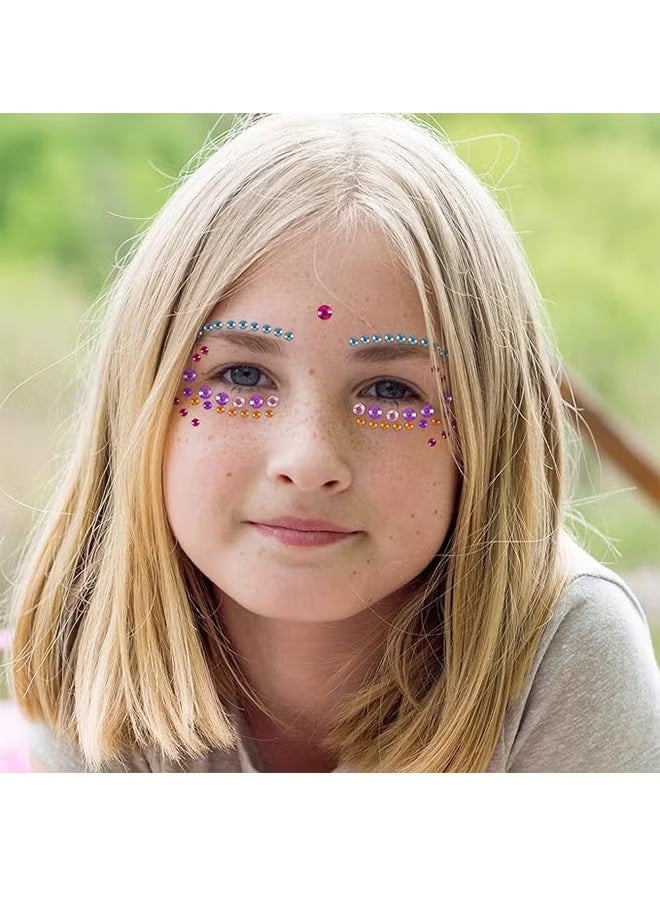 مجموعة ملصقات أحجار الراين والأحجار الكريمة 1980+ المثالية - 12 ورقة ذاتية اللصق مع أحجار كريمة لامعة متعددة الألوان، مثالية لفن الأظافر، ومكياج الجسم، والعطلات، والعديد من الحرف اليدوية. - Image 5