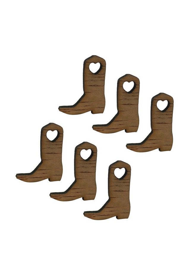 ULTNICE 50Pcs Miniature Wooden Cowboy Boots Embellishments Crafts For Wedding Party Decoration - Image 1