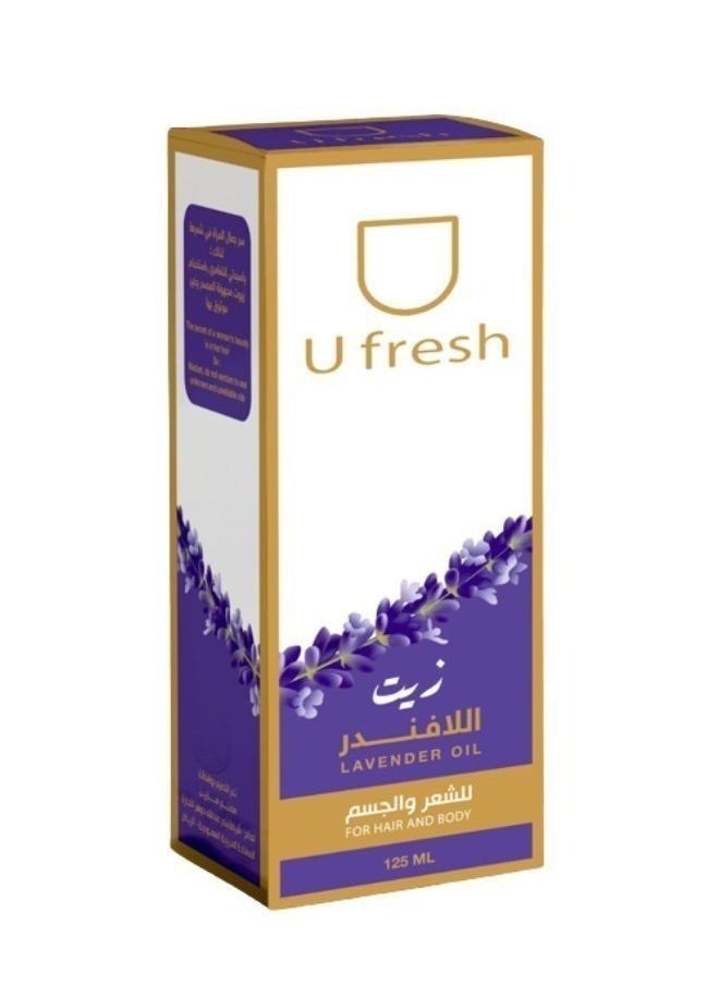 U fresh Lavender Oil For Hair and Body  125ml And with Needle Roller System Black  - Image 2