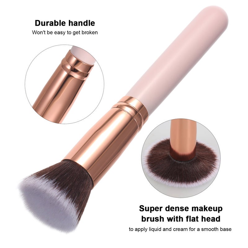 Foundation Brush Flat Top Buffing Brushes Fan Contour Powder Brush Highlighter Blush Brush Makeup Brushes - Image 3