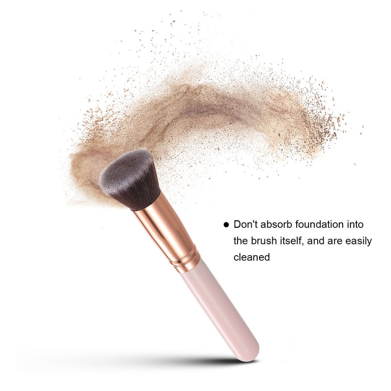 Foundation Brush Flat Top Buffing Brushes Fan Contour Powder Brush Highlighter Blush Brush Makeup Brushes - Image 4