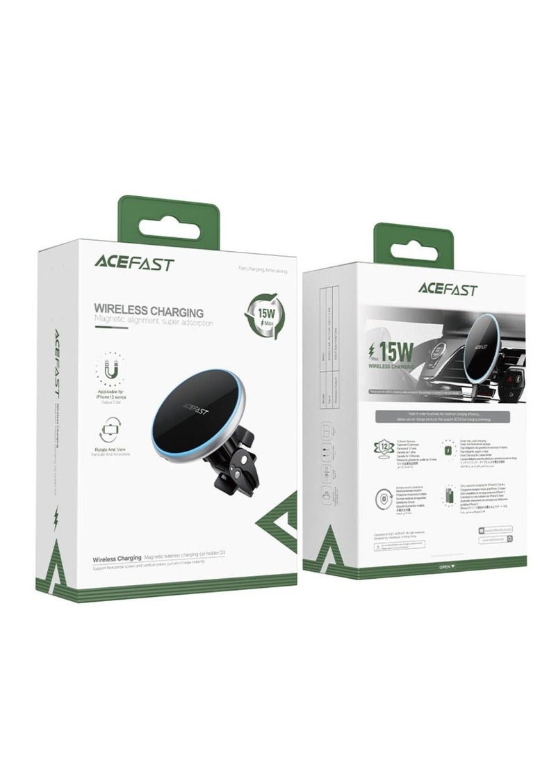 Acefast Magnetic Wireless Charging Car Phone Holder D3 - Image 3