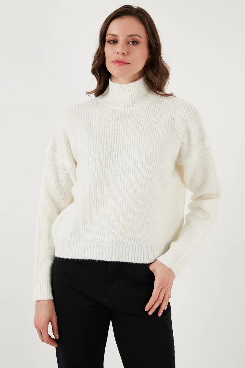 Fashion Friends Slim Fit Stand Collar Sweater Women's Sweater 24K0116K1