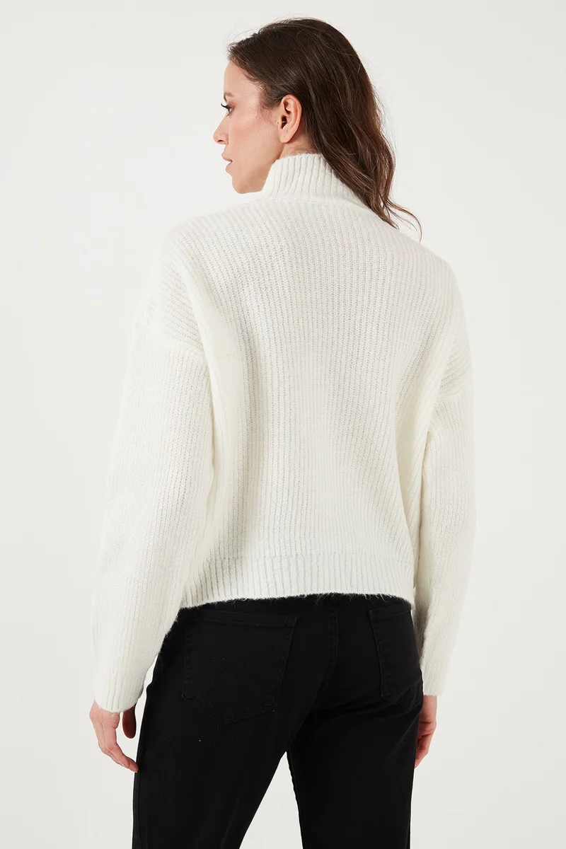 Fashion Friends Slim Fit Stand Collar Sweater Women's Sweater 24K0116K1