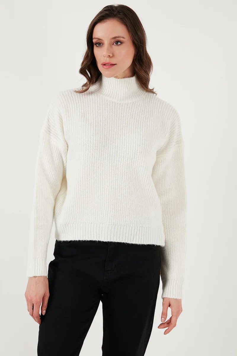 Fashion Friends Slim Fit Stand Collar Sweater Women's Sweater 24K0116K1