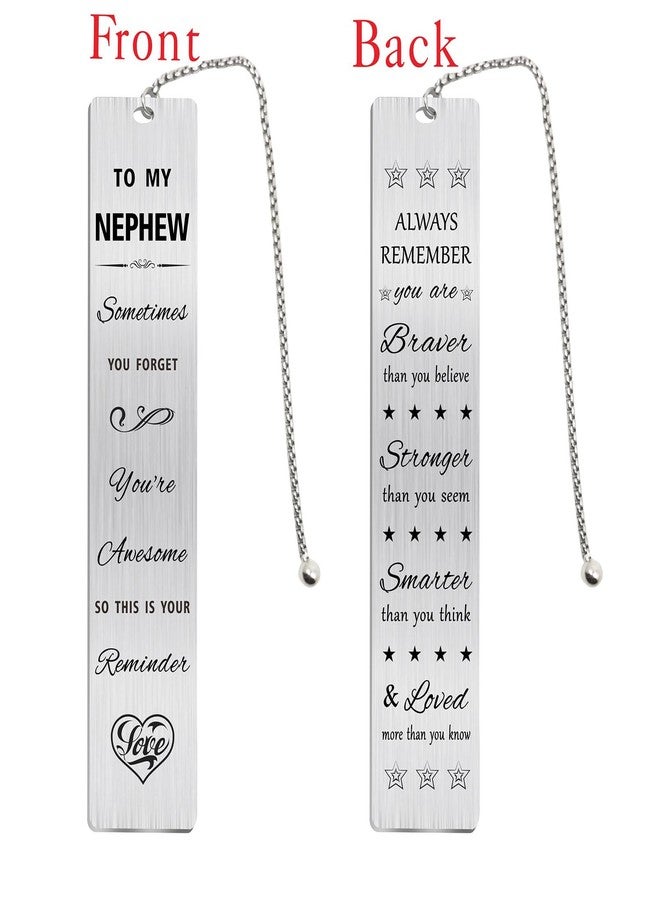 Jzxwan Nephew Bookmark Gifts from Auntie Aunt, Personalized Birthday Graduation Bookmark for My Nephew, Sometimes You Forget You're Awesome Book Mark from Aunt Uncle - Image 2