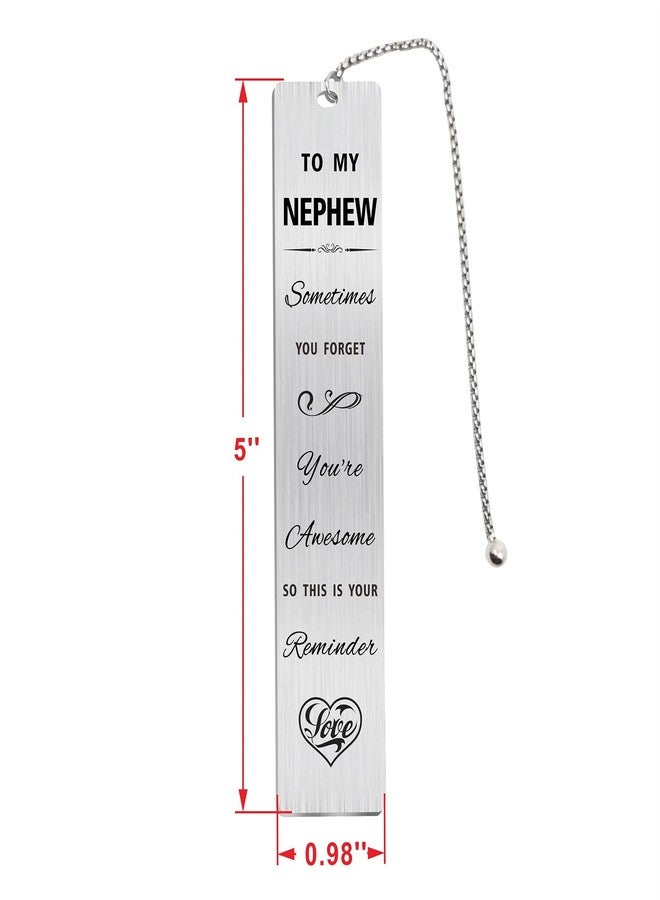 Jzxwan Nephew Bookmark Gifts from Auntie Aunt, Personalized Birthday Graduation Bookmark for My Nephew, Sometimes You Forget You're Awesome Book Mark from Aunt Uncle - Image 3