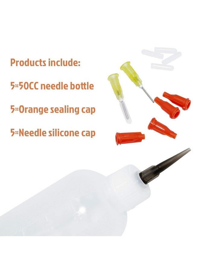 FJNATINH - 50Cc Needle Glue Squeeze Bottle Precision Tip Applicator 5 Pack - Image 1