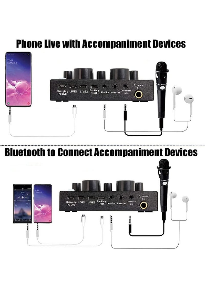 ELTRAZONE - Podcast Equipment Set, BM-800 Mic Kit with V8 Live Sound Card, Condenser PC Gaming Mic with Professional Audio Mixer, Prefect for Streaming, Computer, Singing, Youtube, Recording (BLACK) - Image 1