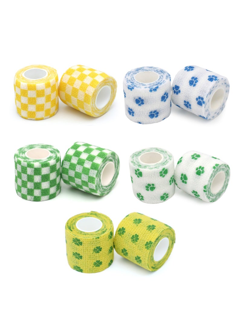 KASTWAVE 10 Rolls Of Adhesive Bandage Self-Adhesive Non-Woven Fabric Sports Bandage - Image 1