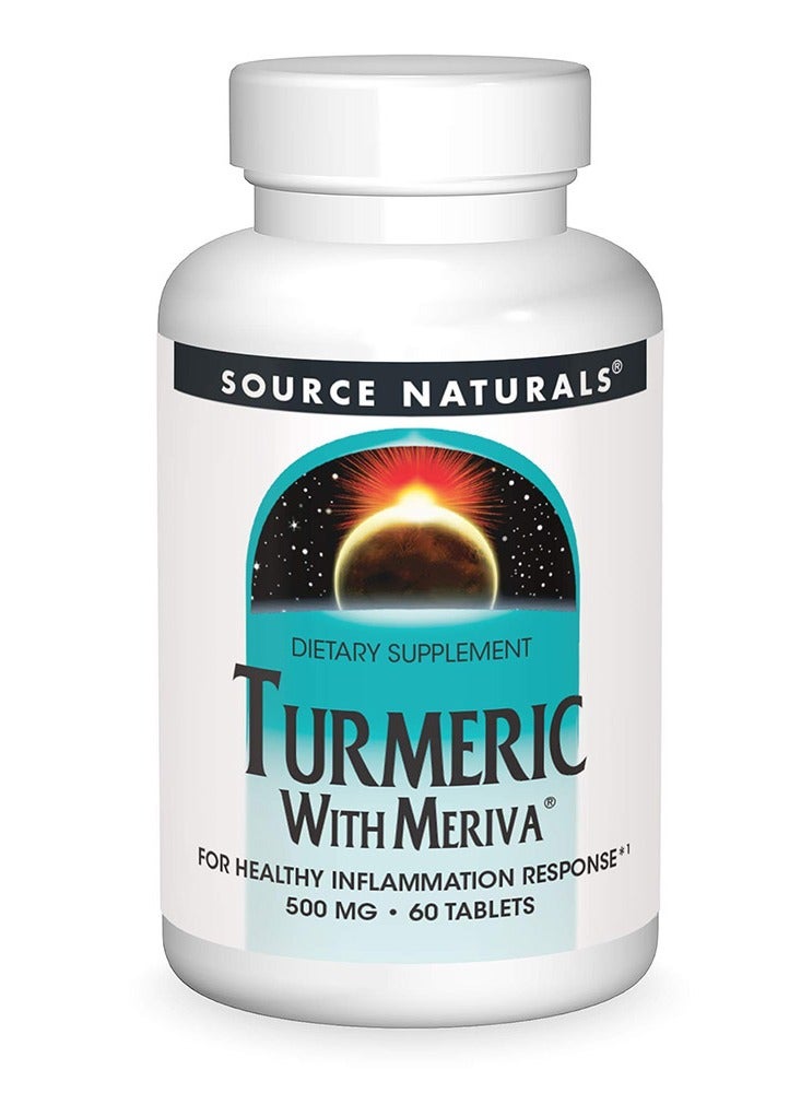 Turmeric with Meriva 500 mg, 60 Tablets – Supports Healthy Inflammation Response & Enhanced Absorption