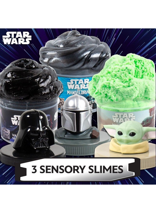 STAR WARS Official STAR WARS Slime, 3-Pack Galaxy Slime Kit, Includes Darth Vader, The Mandalorian, Grogu, Perfect for Goodie Bags, Desk Toys, Star Wars Merch, Star Wars Toys, Bulk Party Favors for Kids 8-12 - Image 2