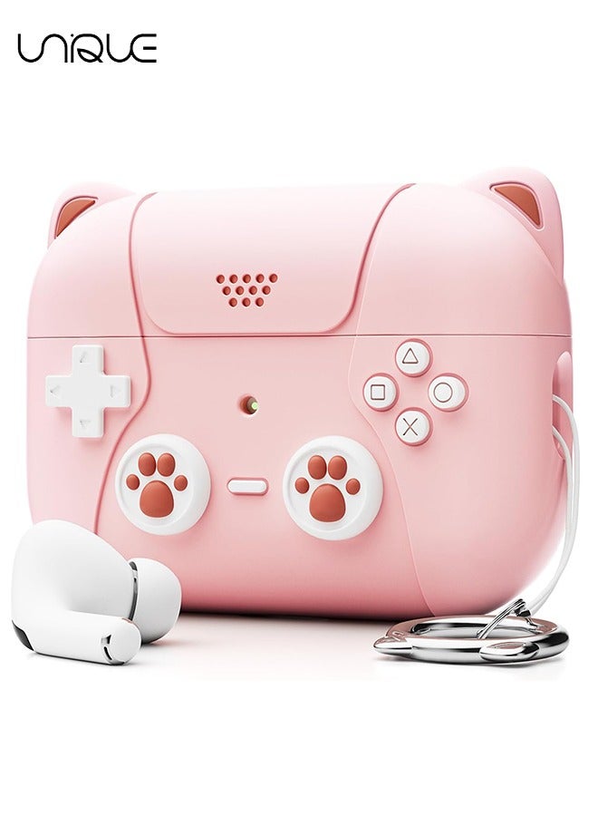 يونيك لغطاء سماعة الرأس Airpods Pro 2 - غطاء سماعة رأس على شكل أذن Cat ، غطاء وردي - مع حبل على شكل أذن Cat ، مصمم ل Airpods Pro 2 - وردي - Image 1