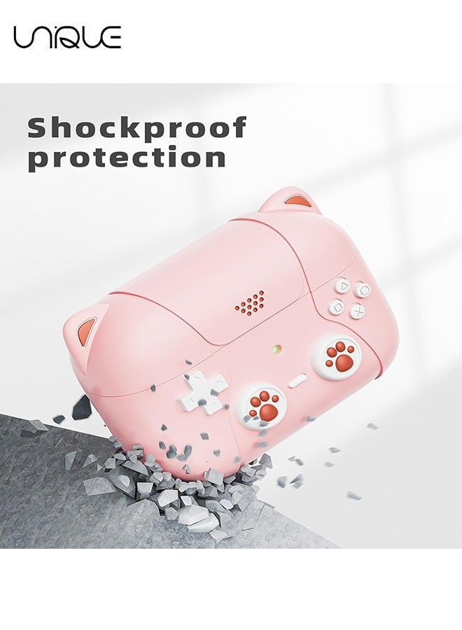 يونيك لغطاء سماعة الرأس Airpods Pro 2 - غطاء سماعة رأس على شكل أذن Cat ، غطاء وردي - مع حبل على شكل أذن Cat ، مصمم ل Airpods Pro 2 - وردي - Image 3