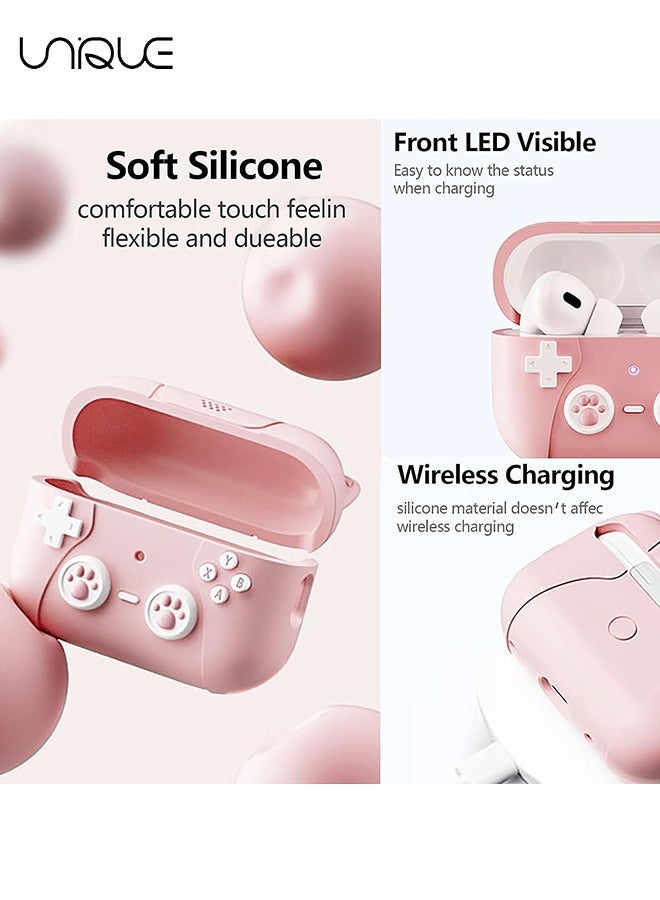 يونيك لغطاء سماعة الرأس Airpods Pro 2 - غطاء سماعة رأس على شكل أذن Cat ، غطاء وردي - مع حبل على شكل أذن Cat ، مصمم ل Airpods Pro 2 - وردي - Image 5